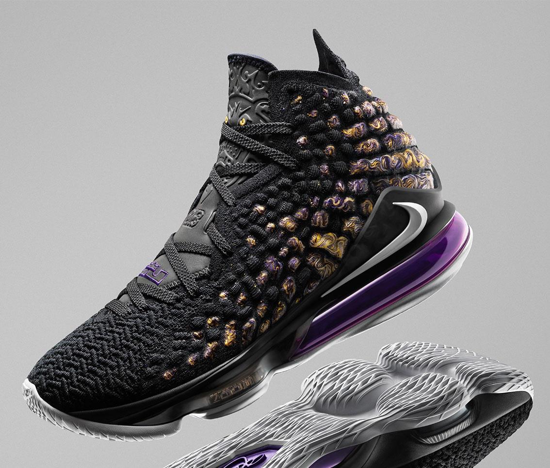 nike lebron 17 purple gold