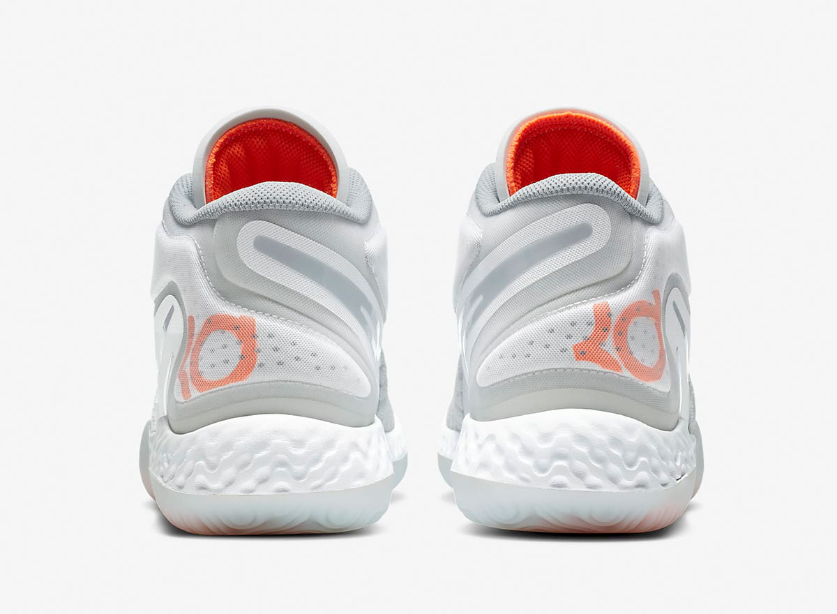 Nike KD Trey 5 VIII 'White/Platinum/Orange'.
