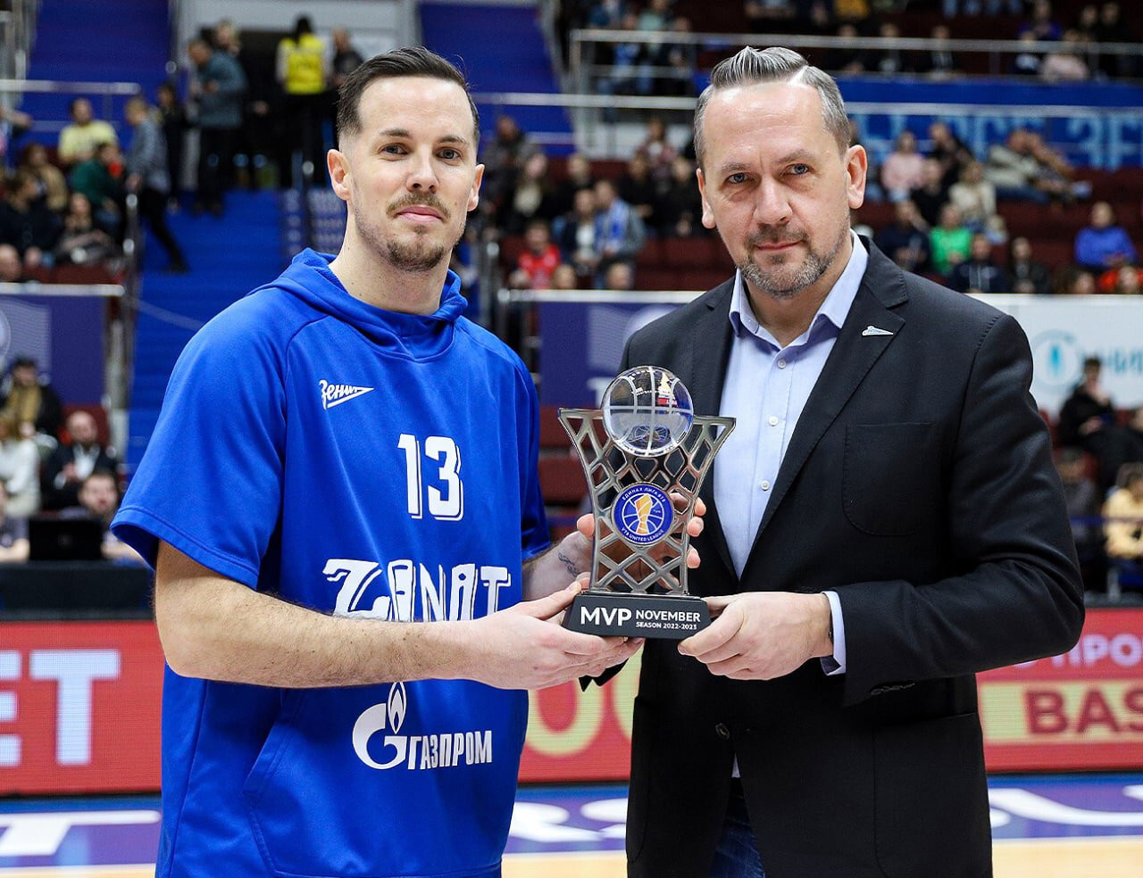 Эртель получил награду MVP ноября в Лиге ВТБ